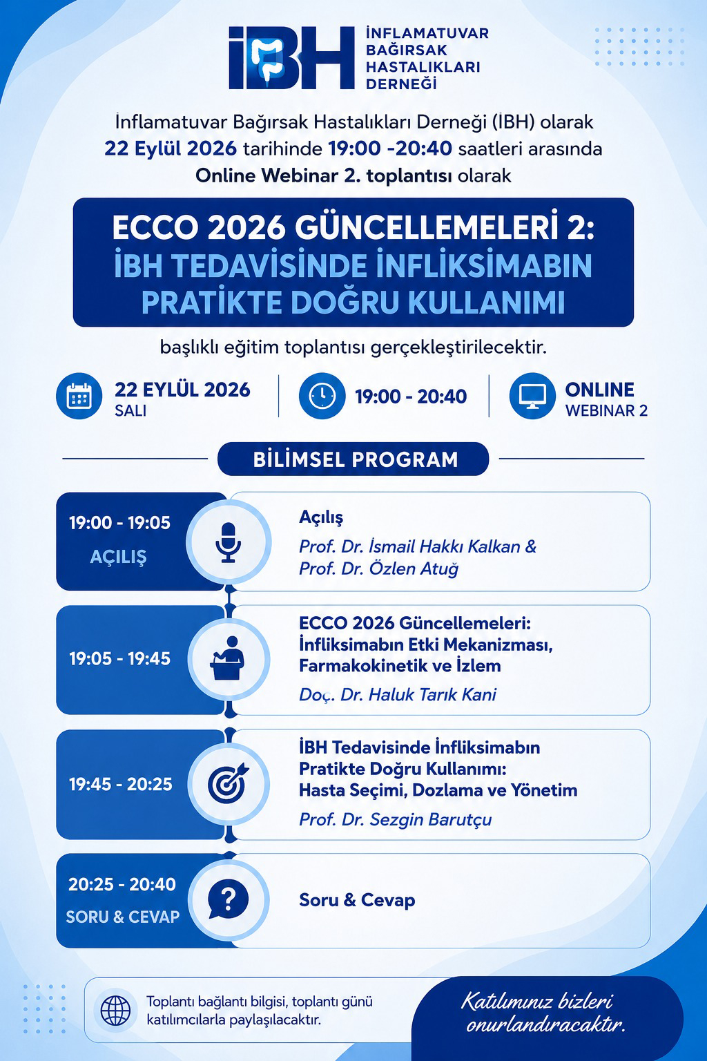 ECCO 2026 GÜNCELLEMELERİ 2: İBH TEDAVİSİNDE İNFLİKSİMABIN PRATİKTE DOĞRU KULLANIMI
